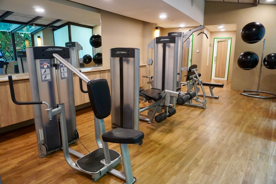 a gym with exercise equipment